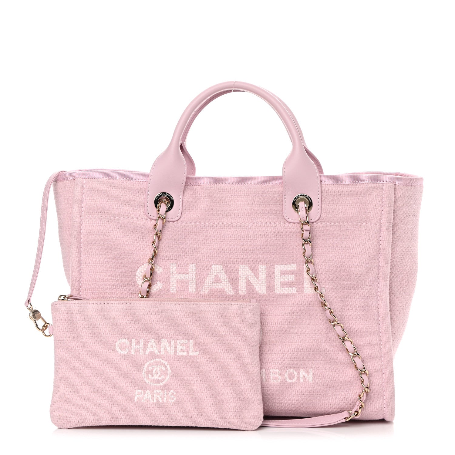 Chanel Mixed Fibers Small Deauville Tote Dark Pink 1 of 14