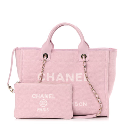 Chanel Mixed Fibers Small Deauville Tote Dark Pink 1 of 14