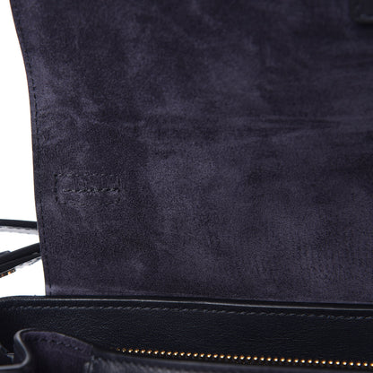 Chloe Smooth Calfskin Little Horses Embroidered Medium Faye Day Shoulder Bag Full Blue 8 of 12