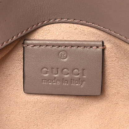 Gucci Calfskin Matelasse Super Mini GG Marmont Shoulder Bag Porcelain Rose 6 of 11
