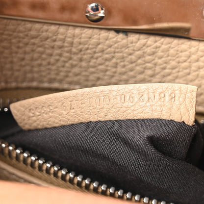 Fendi Cuoio Romano Selleria Bi-Color Medium Peekaboo Iconic Satchel Mou Deserto 7 of 11