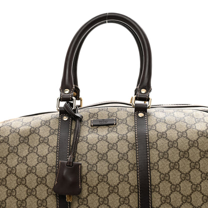 Gucci GG Plus Monogram Large Carry On Duffle Bag Brown 7 of 12