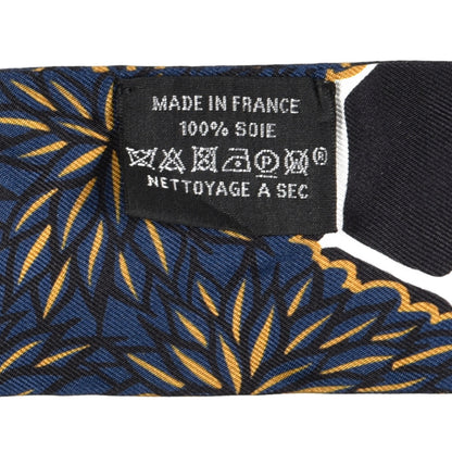 Hermes Silk Three Graces Twilly Black Gold Taupe 4 of 5