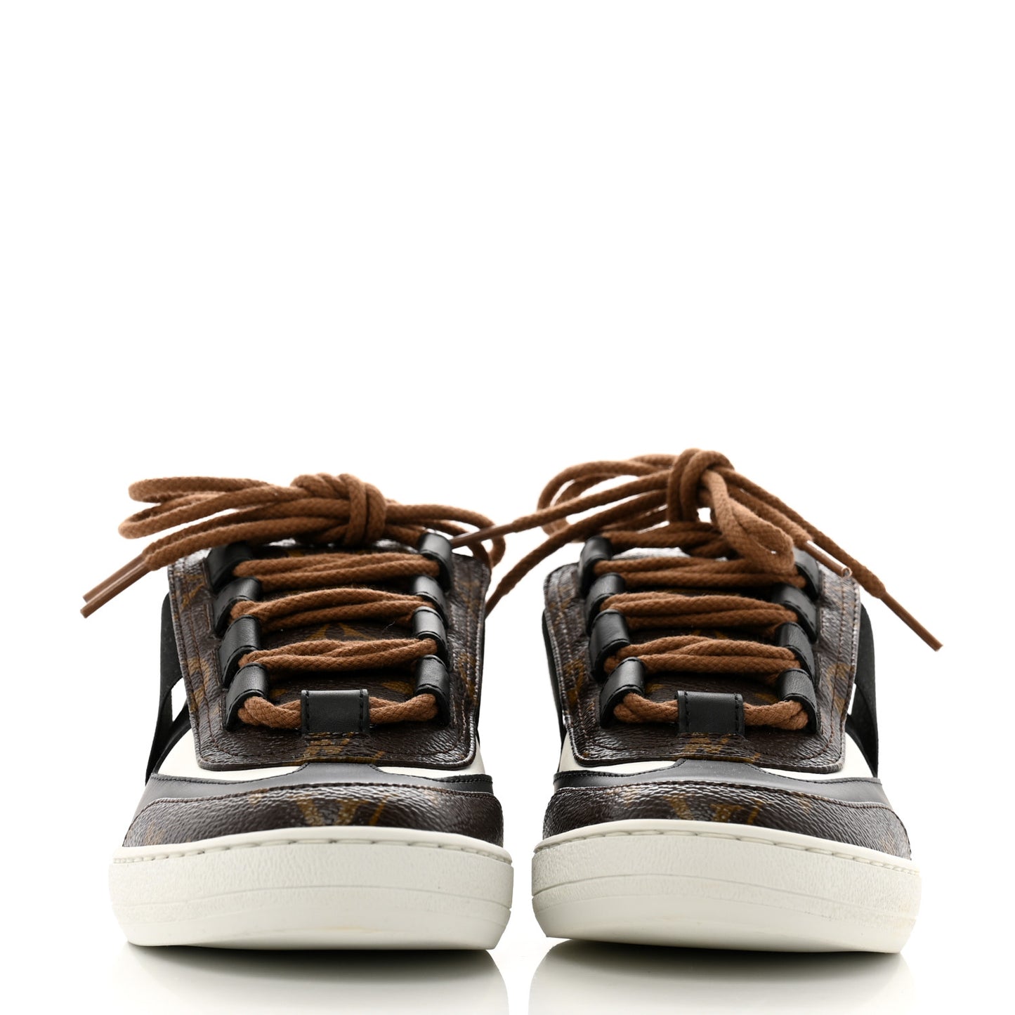 Monogram Calfskin Lous Sneakers 35.5 Black