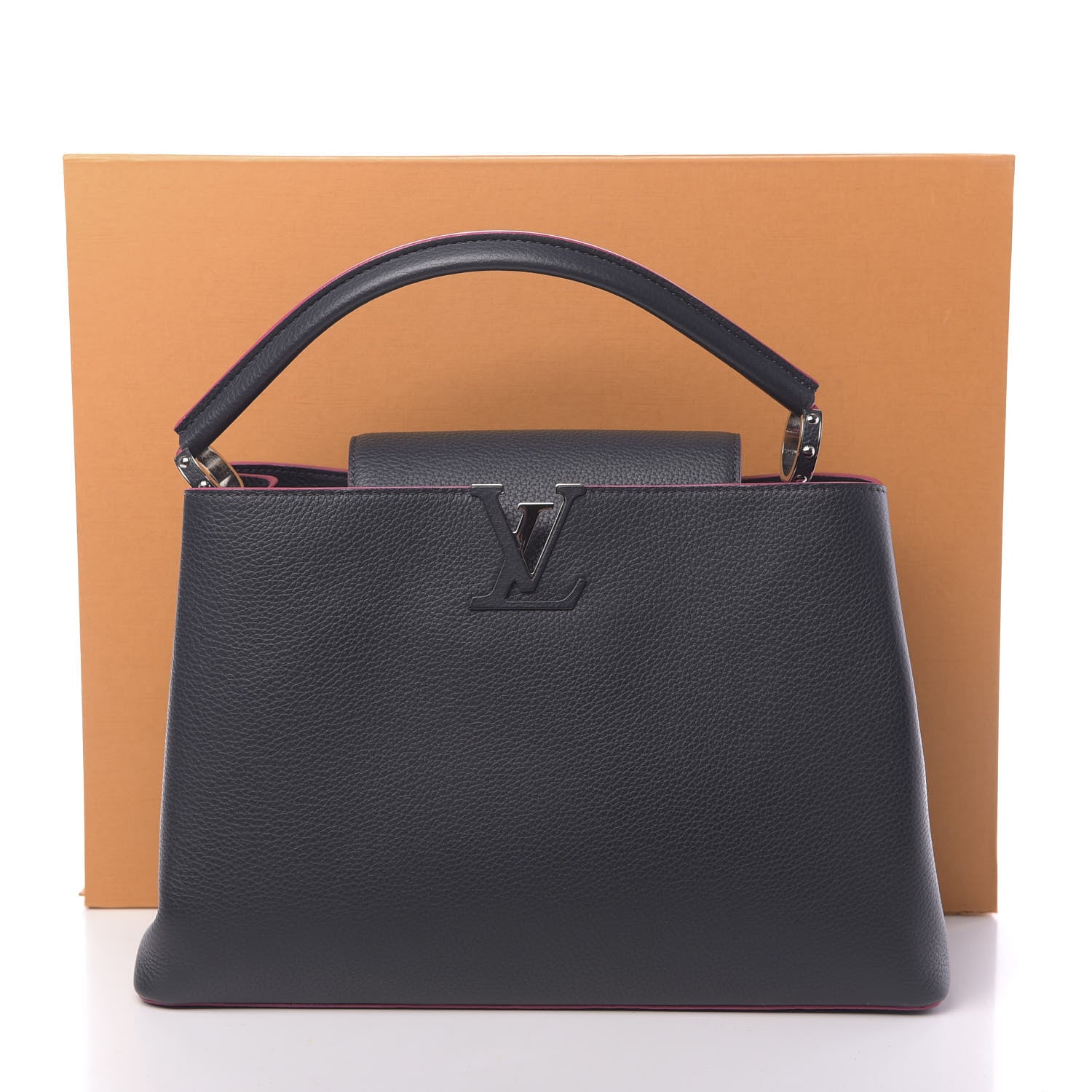 Louis Vuitton Taurillon Capucines MM Cobalt 10 of 10