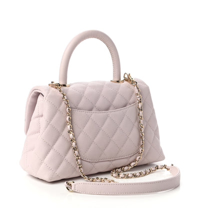 Chanel Caviar Quilted Mini Coco Handle Flap Lilas Lilac 3 of 10