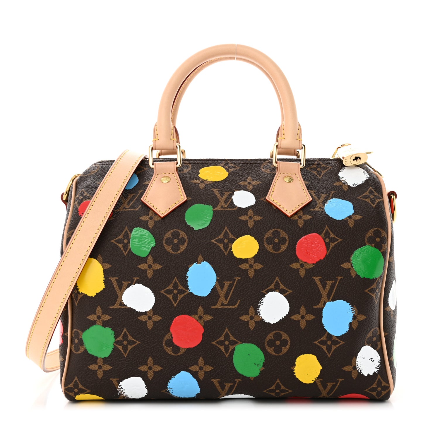 LV X YK Monogram Speedy Bandouliere 25 Multicolor