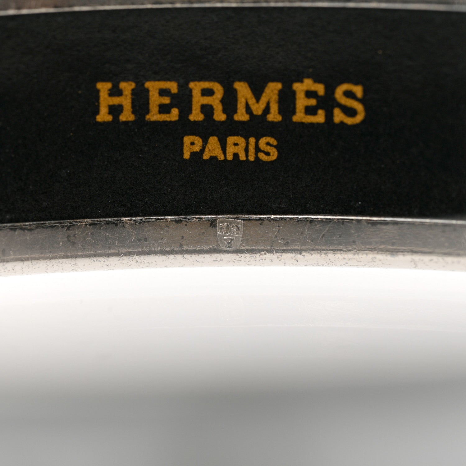 Hermes Enamel Printed Caleche Medium Bracelet 65 White 4 of 7