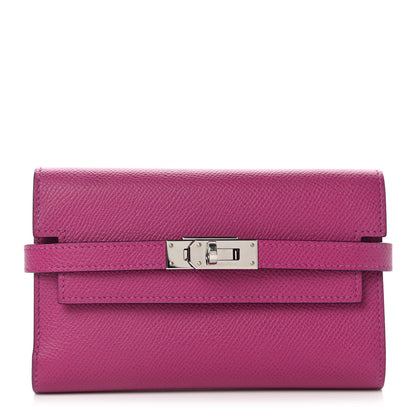 Hermes Epsom Medium Kelly Wallet Rose Pourpre 1 of 7