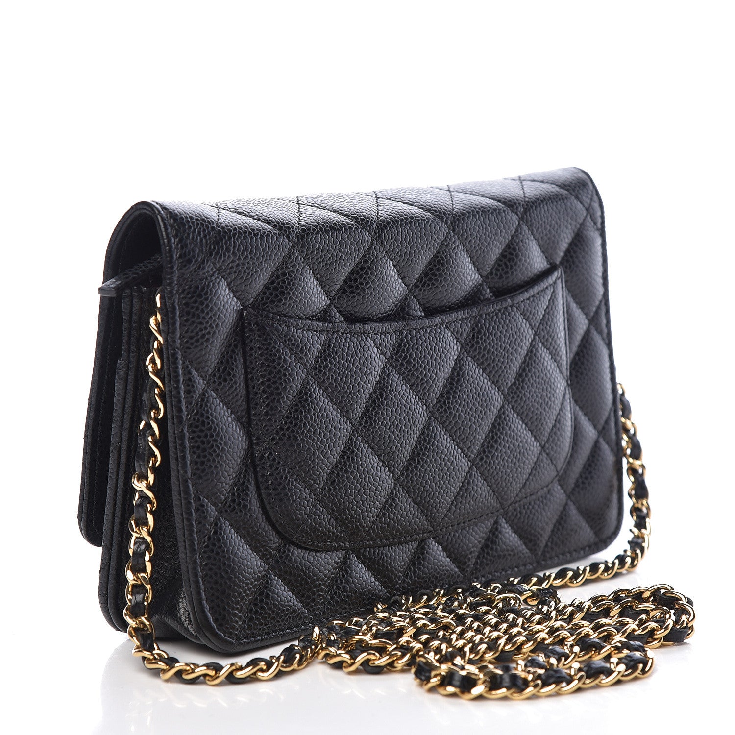 Chanel Caviar Quilted Wallet On Chain WOC Black 3 of 12