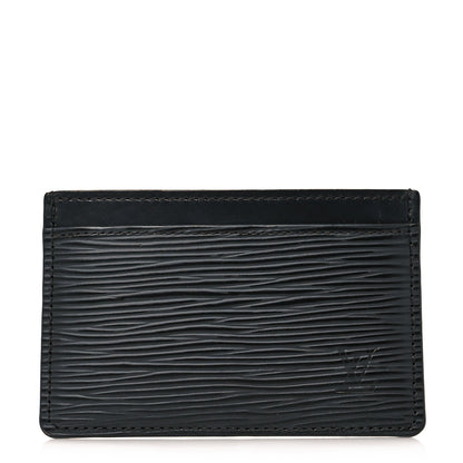 Louis Vuitton Epi Card Holder Black 1 of 9