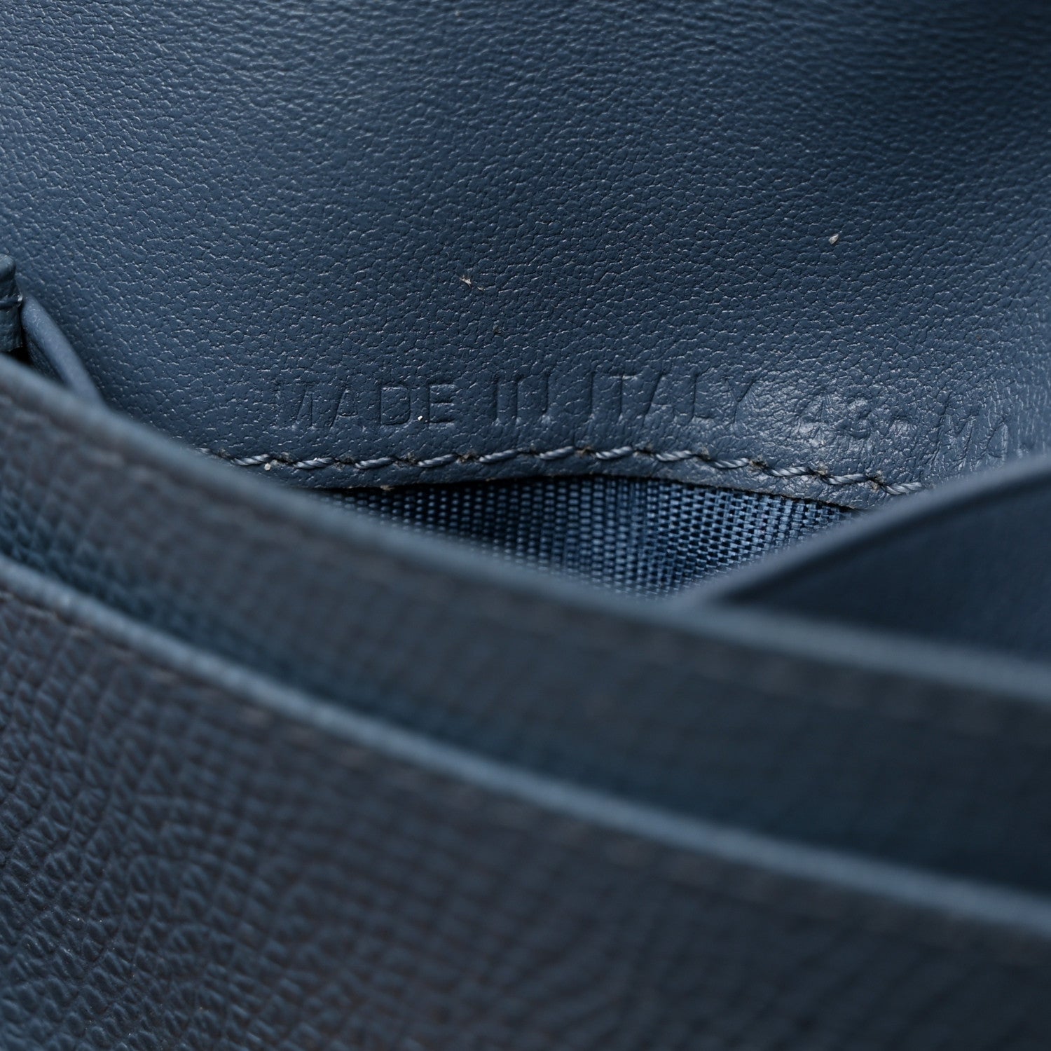 Christian Dior Grained Calfskin Saddle Card Holder Navy 7 of 10