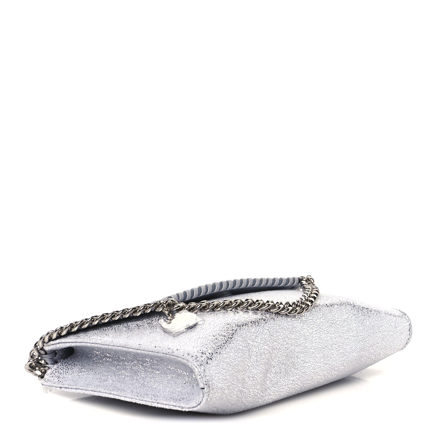 Stella McCartney Metallic Shaggy Deer Mini Falabella Crossbody Bag Silver 4 of 11