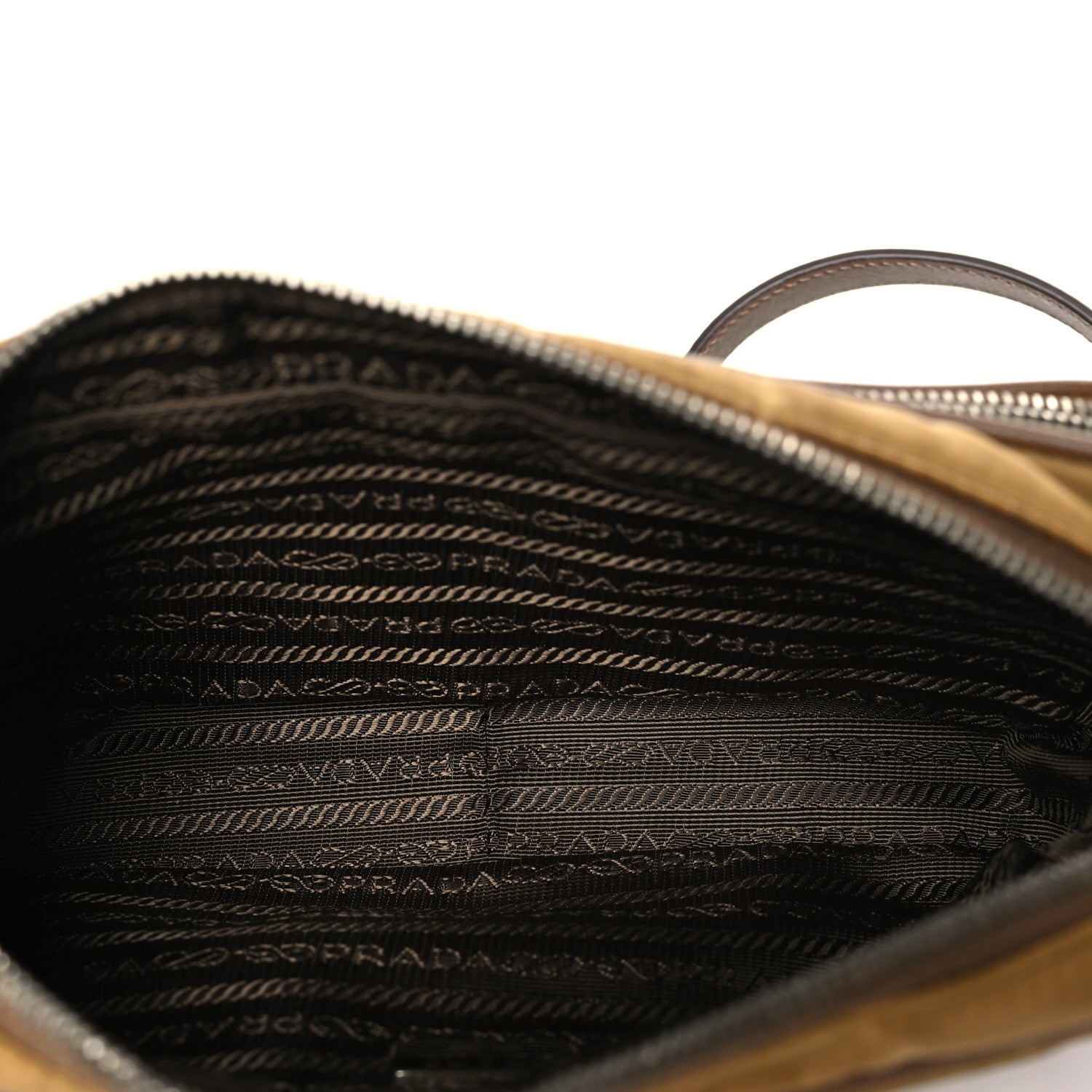 Prada Nylon Saffiano Vela Double Zip Crossbody Bag Tabacco 5 of 8