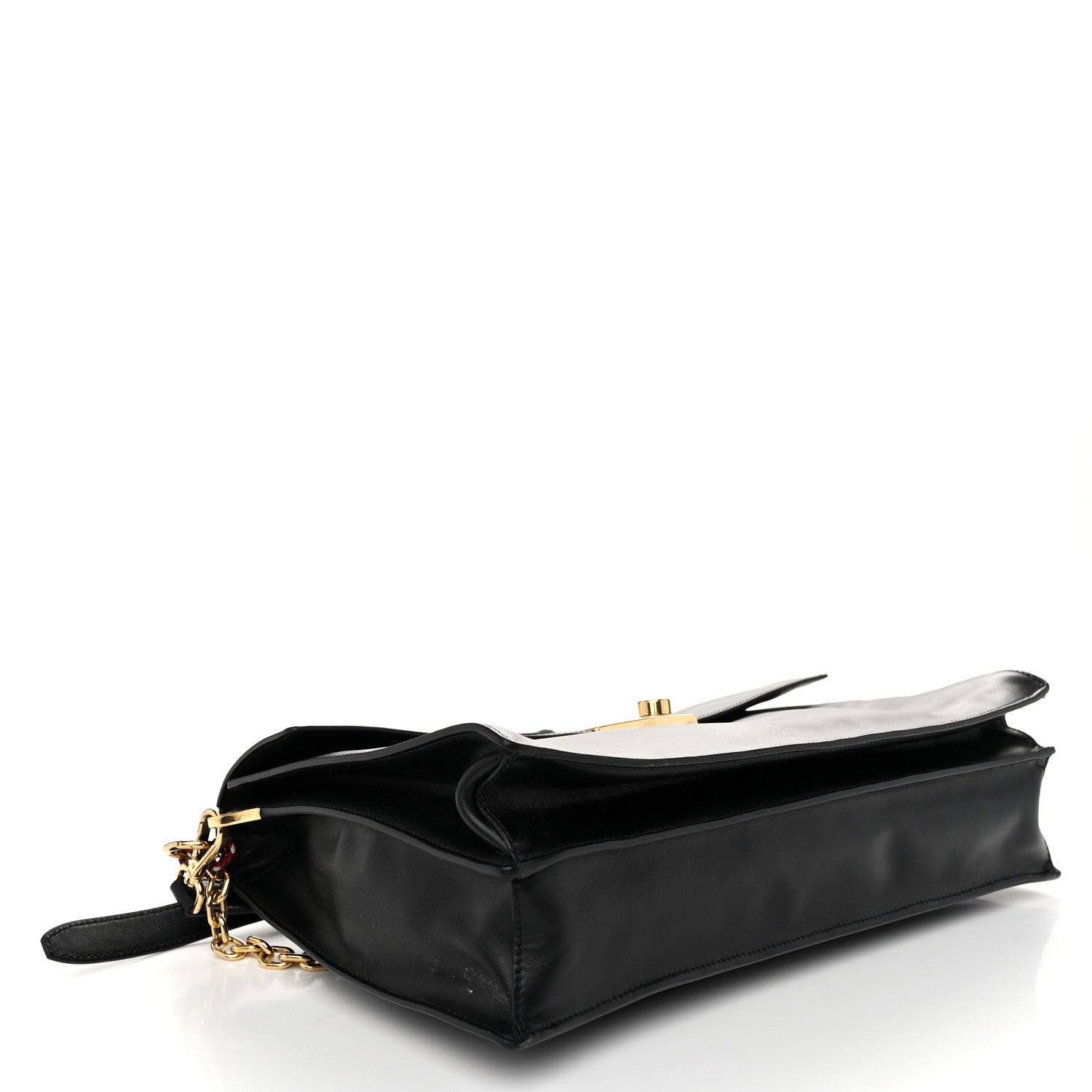 Prada Calfskin Large Soft Sound Shoulder Bag Black 4 of 10