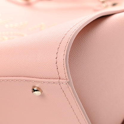 Chanel Caviar Small Studded Deauville Tote Light Pink 9 of 12