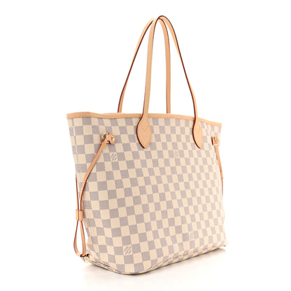 Louis Vuitton Damier Azur Neo Neverfull MM Rose Ballerine 2 of 9