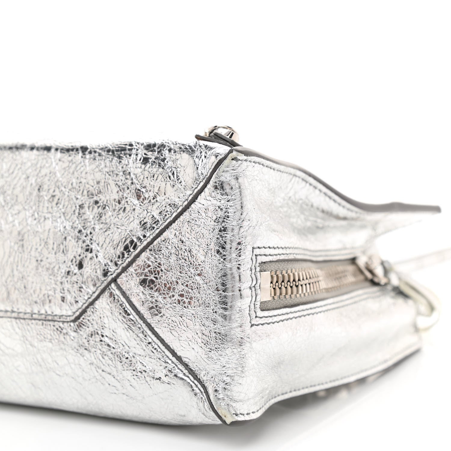 Balenciaga Metallic Calfskin Papier Mini A4 Tote Silver 9 of 11