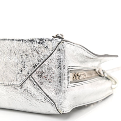 Balenciaga Metallic Calfskin Papier Mini A4 Tote Silver 9 of 11