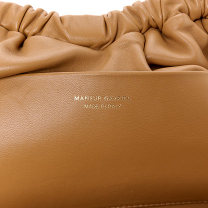 Mansur Gavriel Lambskin Twist Cloud Chain Clutch Caramel 6 of 10