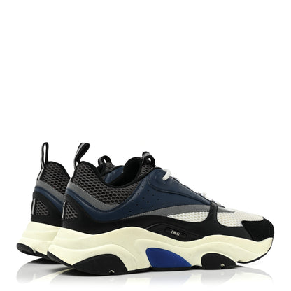 Christian Dior Technical Mesh Calfskin Mens B22 Sneakers 44 Blue Black 5 of 16