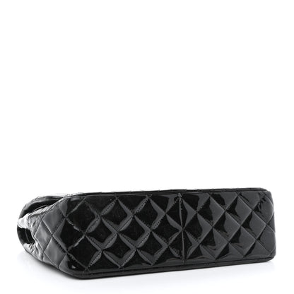 Chanel Patent Quilted Jumbo Double Flap Black 4 of 14