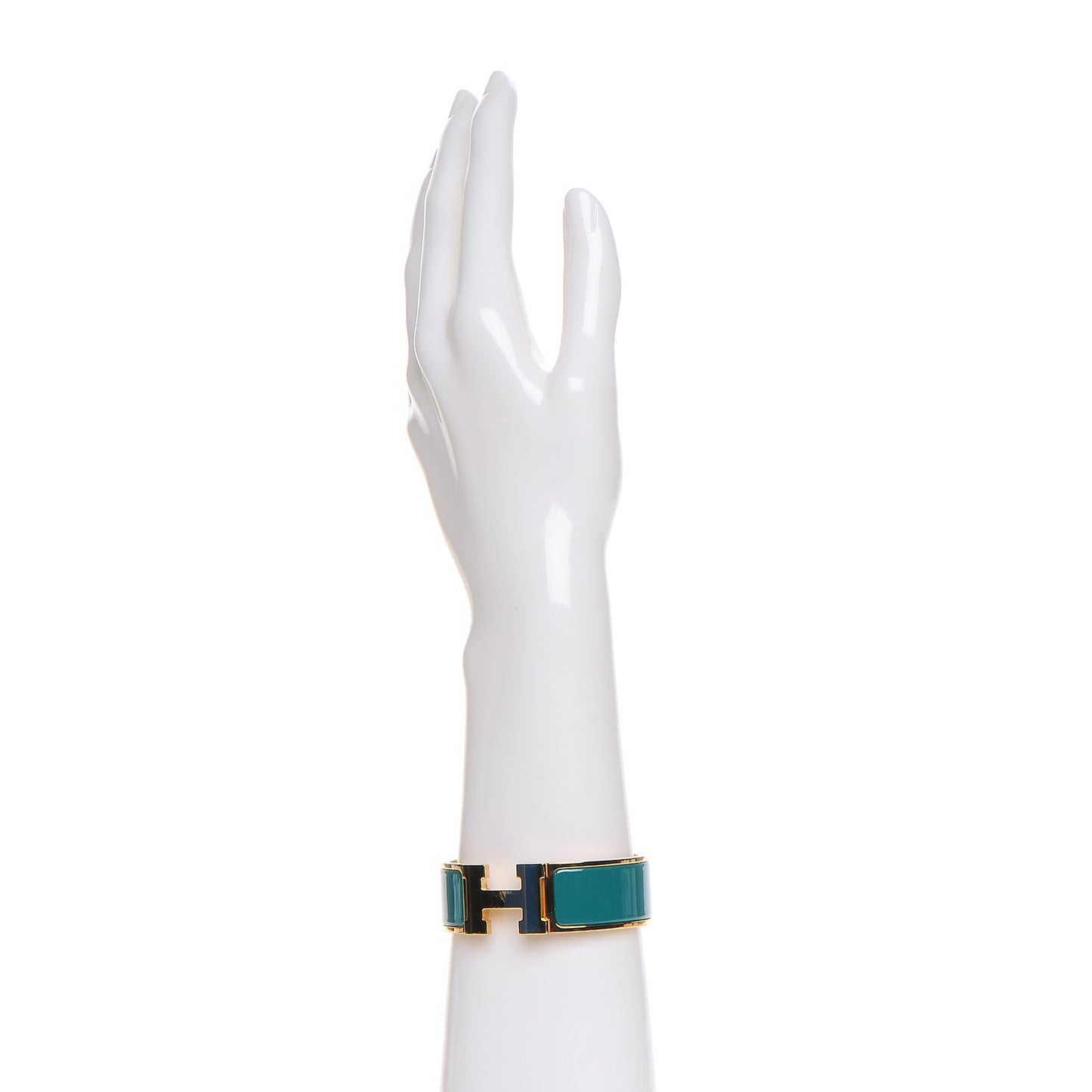 Enamel Wide Clic Clac H Bracelet PM Malachite