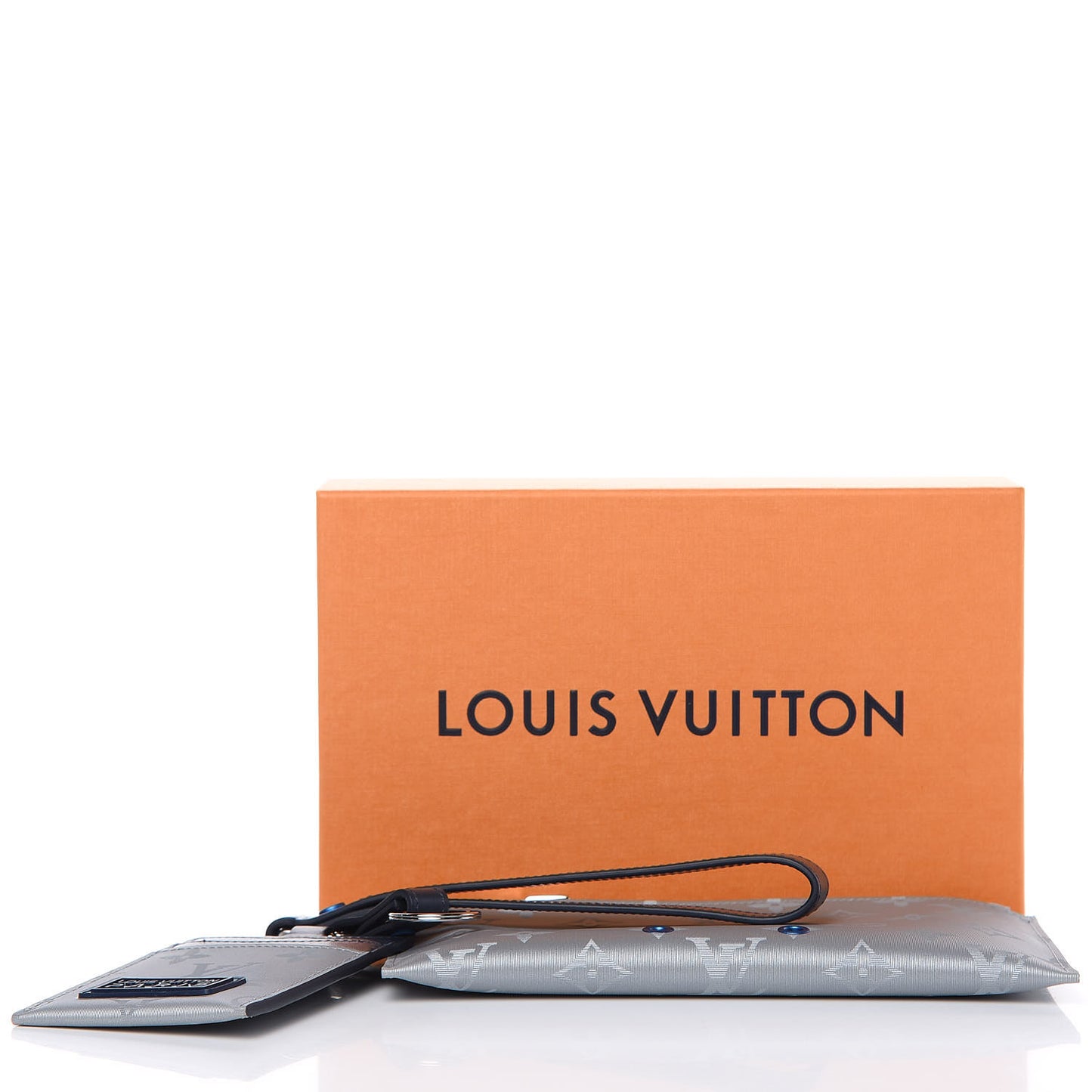 Monogram Satellite Alpha Pouch Silver