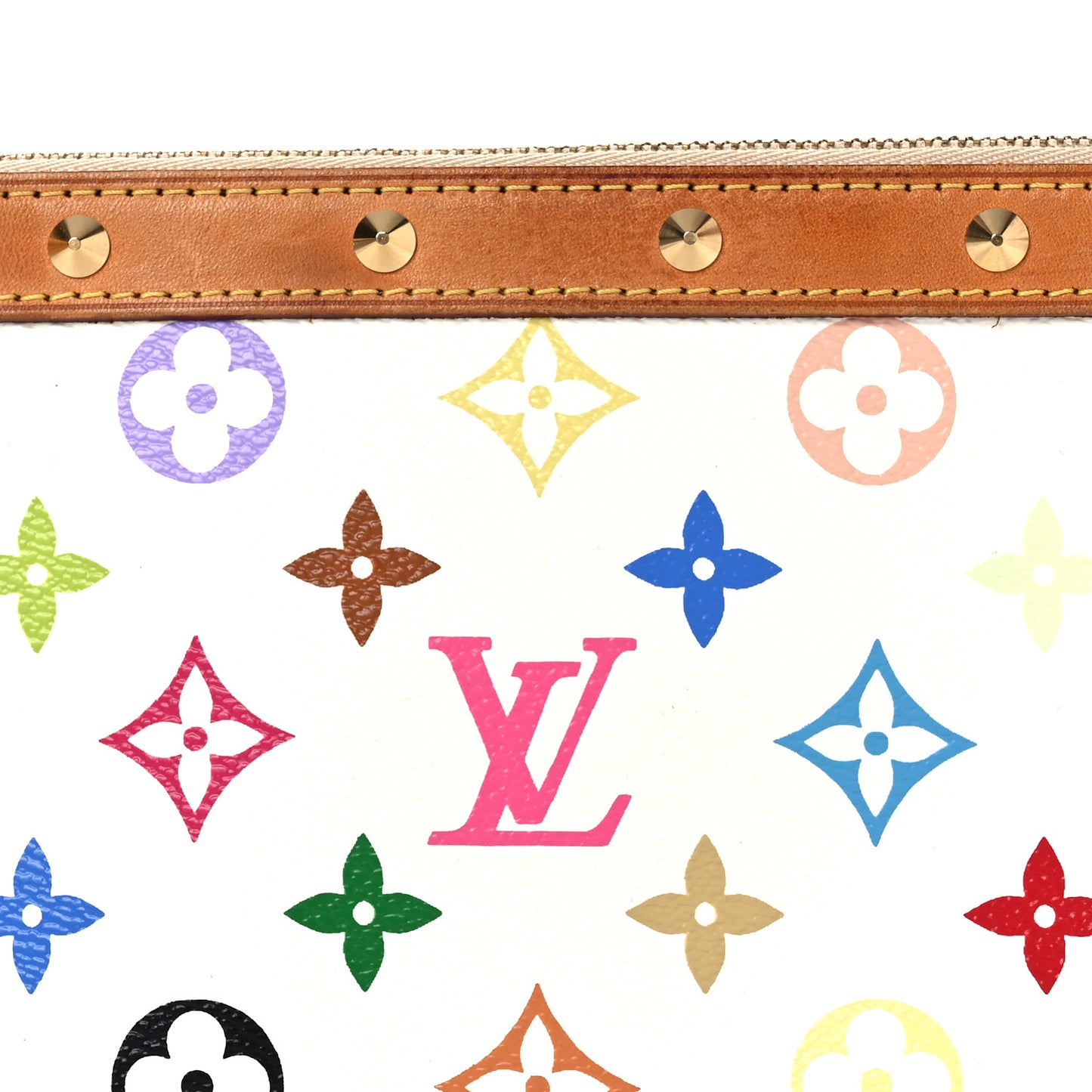 Monogram Multicolor Pochette Accessories White