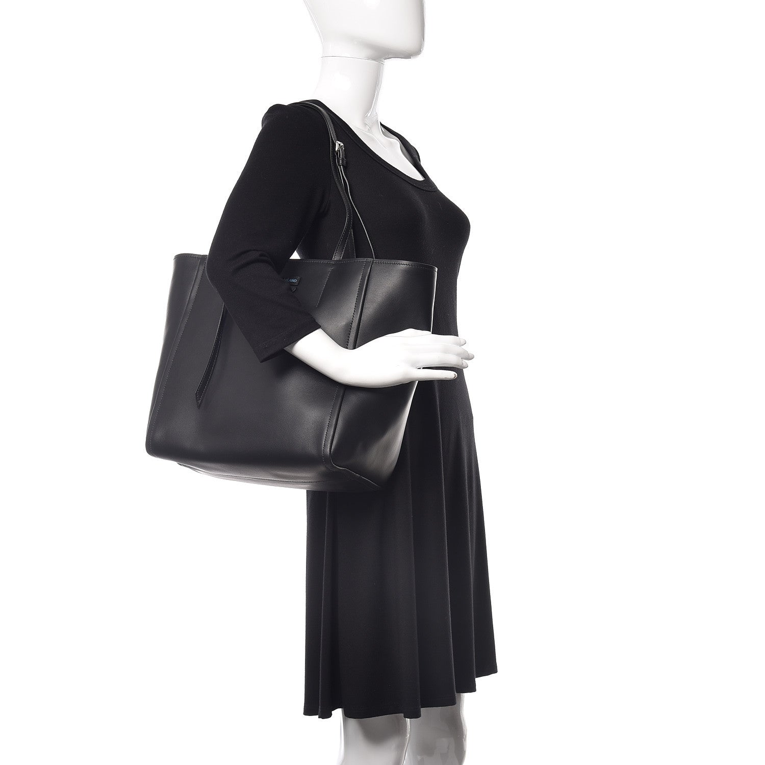 Prada Grace Lux Light Small Concept Shopper Tote Black Astrale 2 of 10