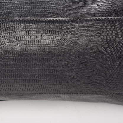 Balenciaga Agneau Lizard Embossed Classic Hardware City Black 9 of 13