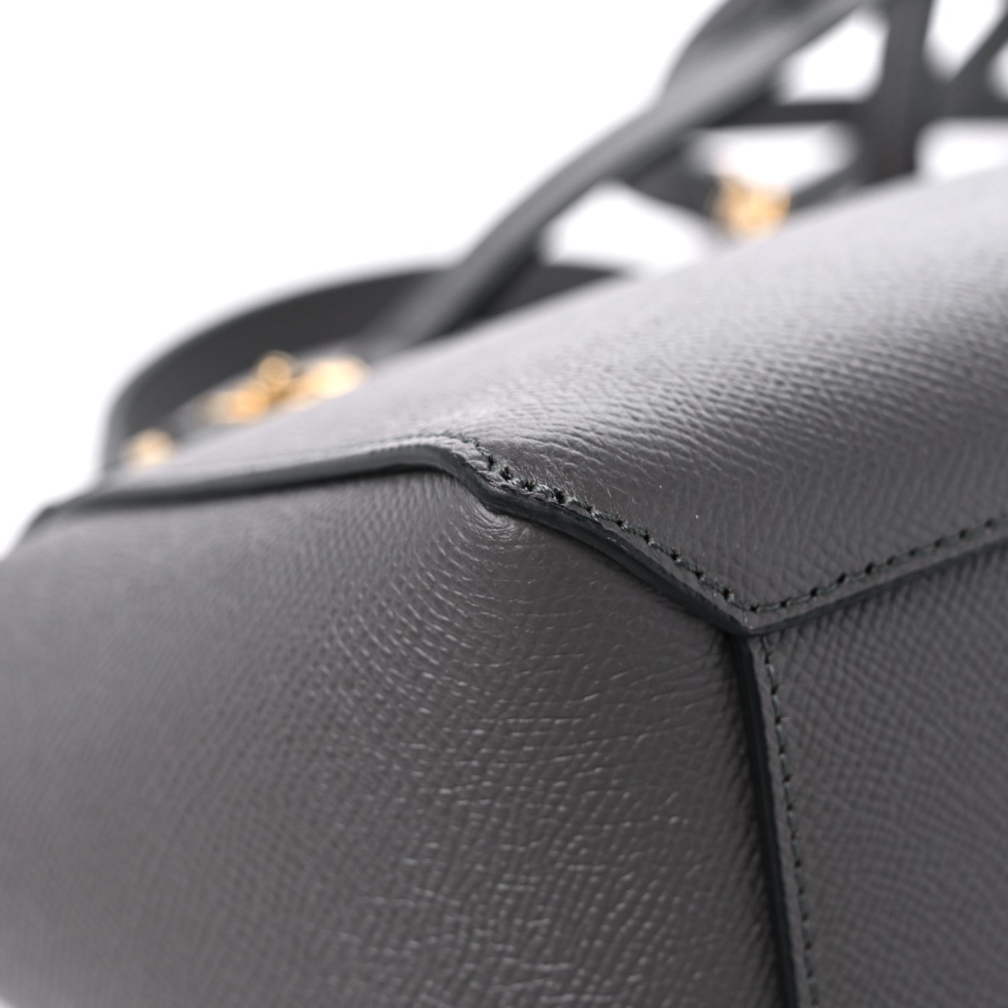 Grained Calfskin Nano Belt Bag Grey
