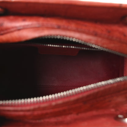 Christian Dior Ostrich Medium Lady Dior Red 8 of 10