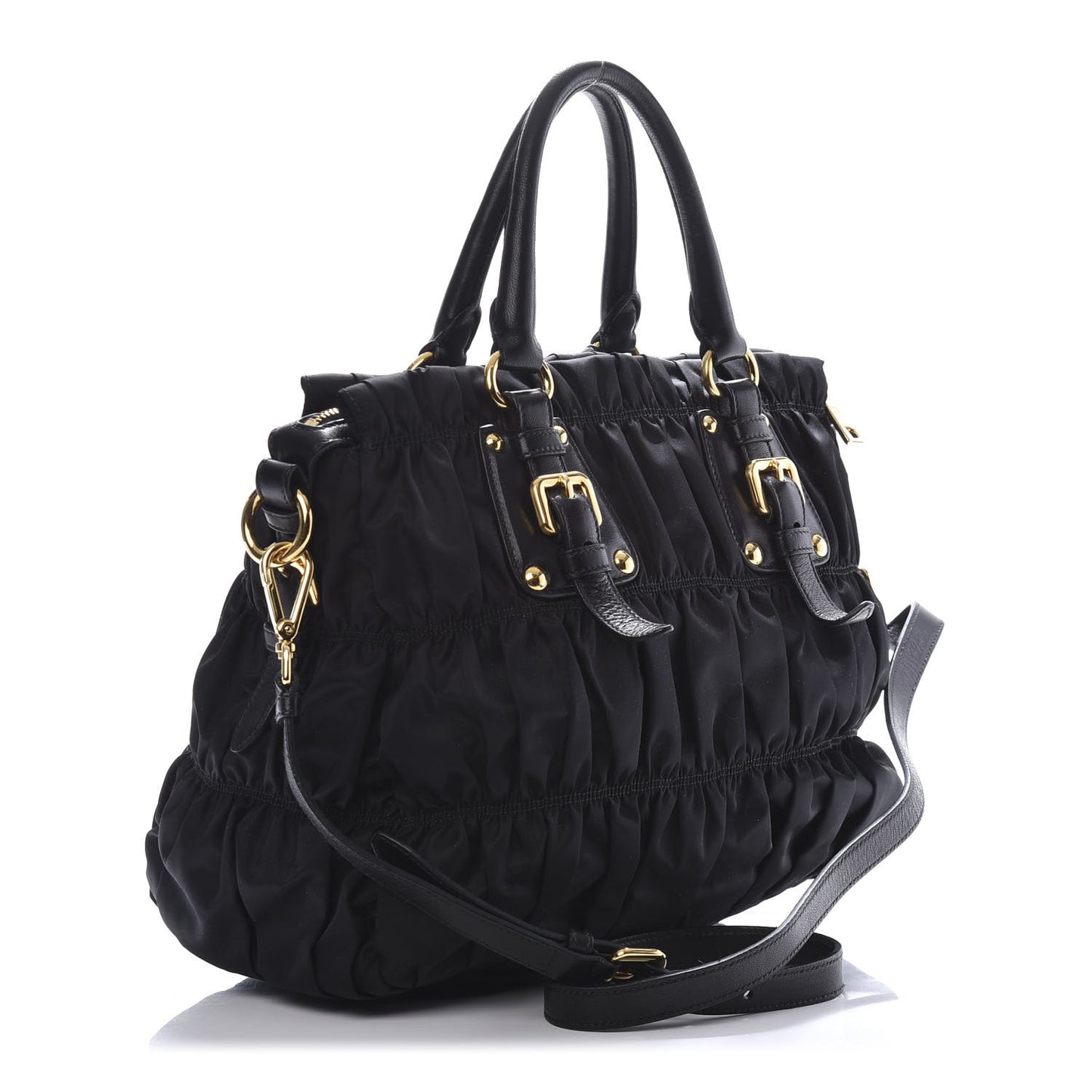 Tessuto Nylon Gaufre Tote Black