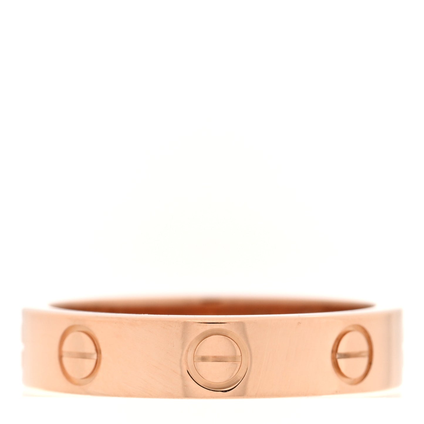 18K Pink Gold Diamond 4mm LOVE Wedding Band Ring 50 5.25