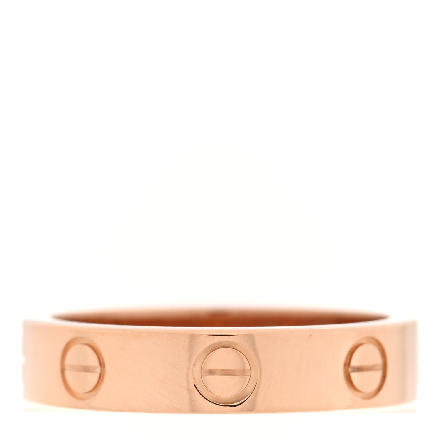 Cartier 18K Pink Gold Diamond 4mm LOVE Wedding Band Ring 50 5.25 3 of 4
