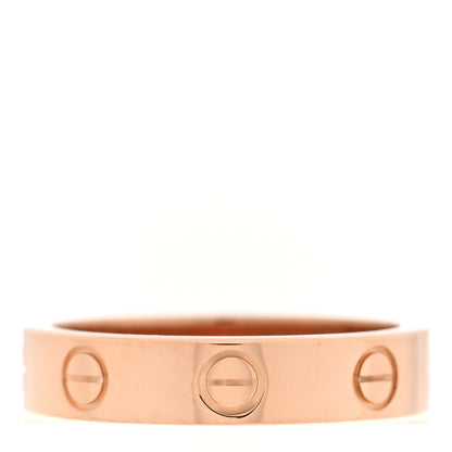 Cartier 18K Pink Gold Diamond 4mm LOVE Wedding Band Ring 50 5.25 3 of 4