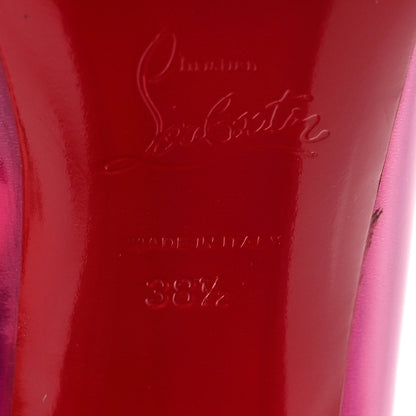 Christian Louboutin Metallic Patent Yazefir 130 Platform Sandals 38.5 Pink 6 of 7