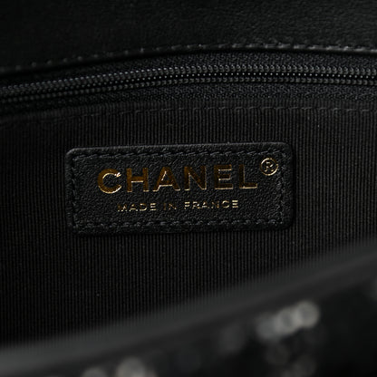 Chanel Tweed School Memory Small Top Handle Flap Black White 6 of 11