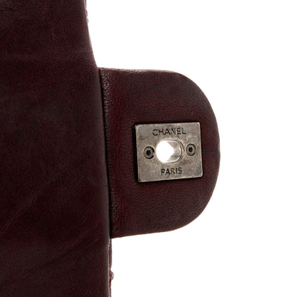 Chanel Washed Lambskin Studded Metal Beauty Flap Burgundy 7 of 11