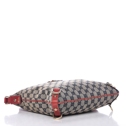 Gucci Monogram Abbey Messenger Bag Navy Red 4 of 14