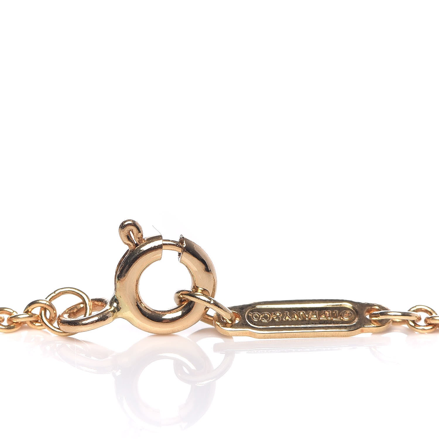 Tiffany 18K Yellow Gold Small Tag Chain Bracelet 4 of 6