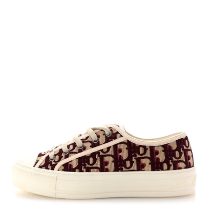 Christian Dior Canvas Oblique Walk'N'Dior Low Top Sneakers 36 Deep Amaranth 1 of 11