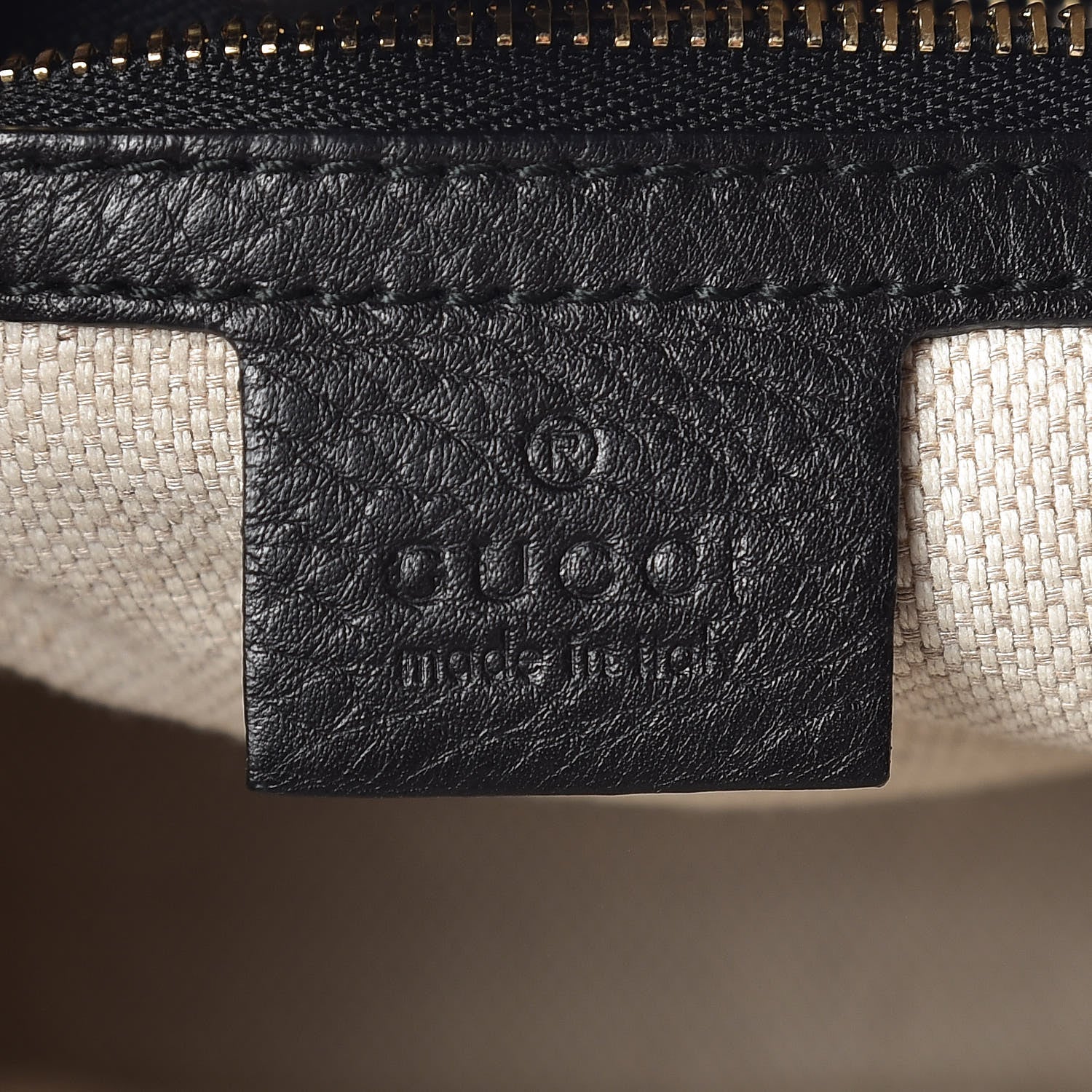 Gucci Pebbled Calfskin Small Soho Shoulder Bag Black 8 of 9
