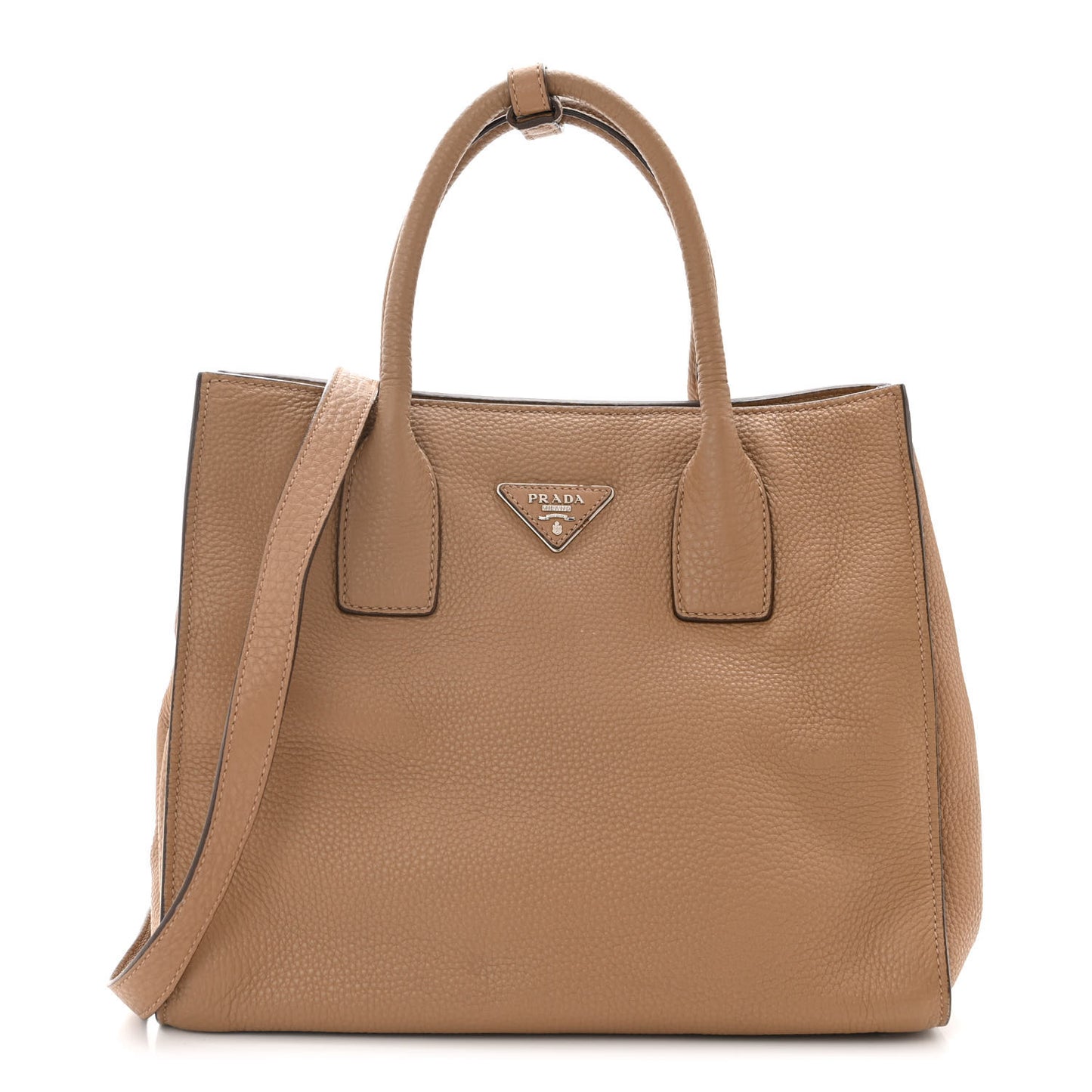 Vitello Daino Shopping Tote Sesamo