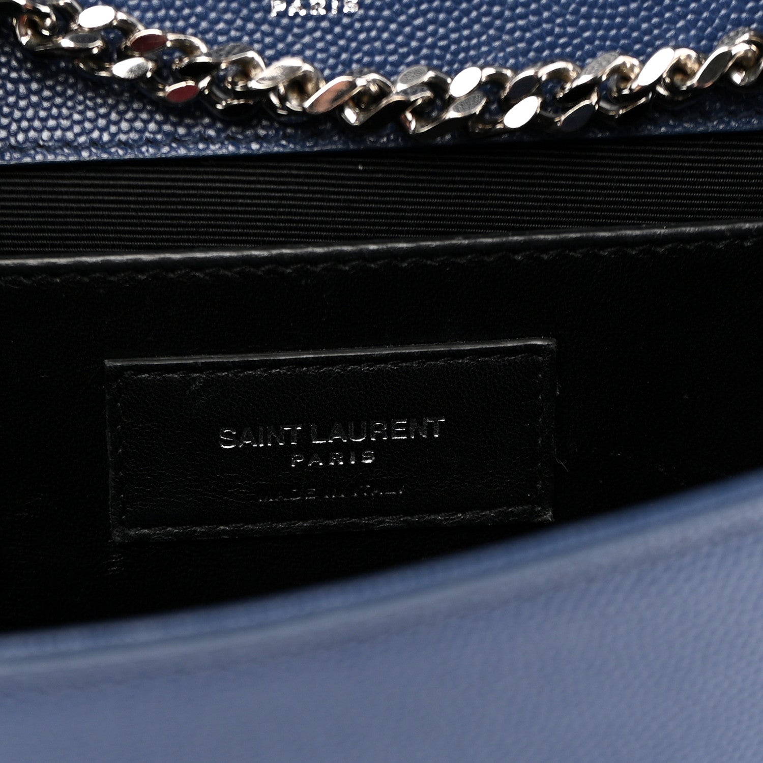 Saint Laurent Grain De Poudre Medium Classic Monogram Kate Satchel Blue Clair 6 of 10