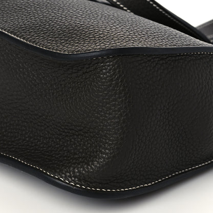 Hermes Taurillon Clemence Halzan 31 GM Chocolate 9 of 9