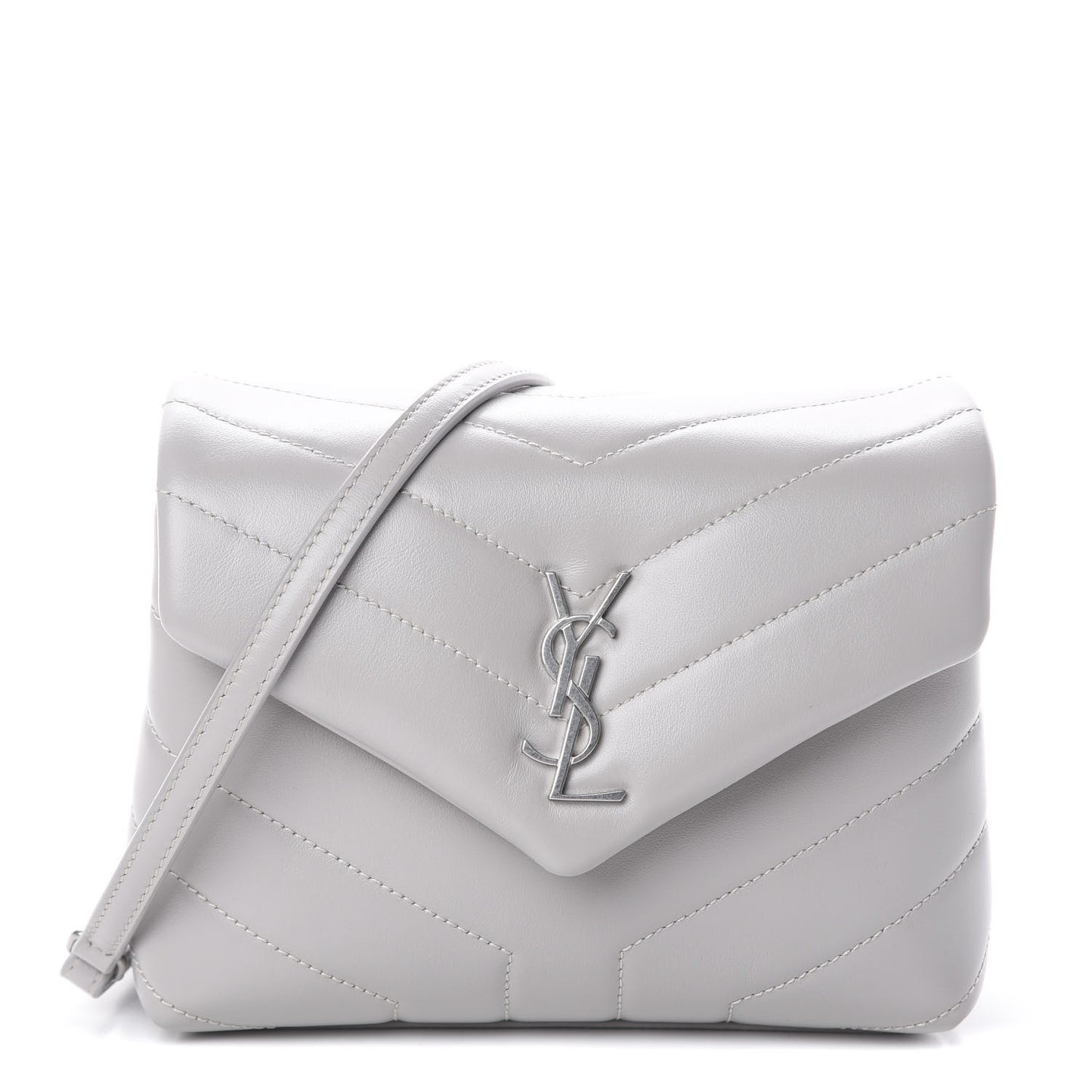 Calfskin Y Quilted Monogram Toy Loulou Satchel Granite