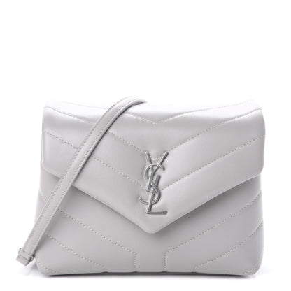 Saint Laurent Calfskin Y Quilted Monogram Toy Loulou Satchel Granite 1 of 8