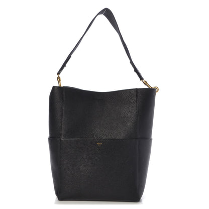 Celine Goatskin Sangle Bucket Bag Black 1 of 6